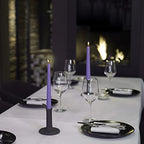 BOLSIUS 10 Inch Purple Taper Candles - 8 Hours Burn Time - Premium European Quality - 10 Pack Unscented Smokeless & Dripless Household Taper Candlesticks - Perfect for Church, Party, & Everyday Use - color: Purple, size: 10 Count