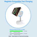Magnetic Wireless Mag Safe Charger iPhone Stand,Magnet Wireless iPhone Charger Stand 6FT Fast Mag-Safe Charging Station Pad for Apple iPhone 16 Pro Max/16/16 Plus/15 Pro Max/14/13/12,AirPods Pro 2/3/4 - color: White, size: 1 Pack (6FT C-C)