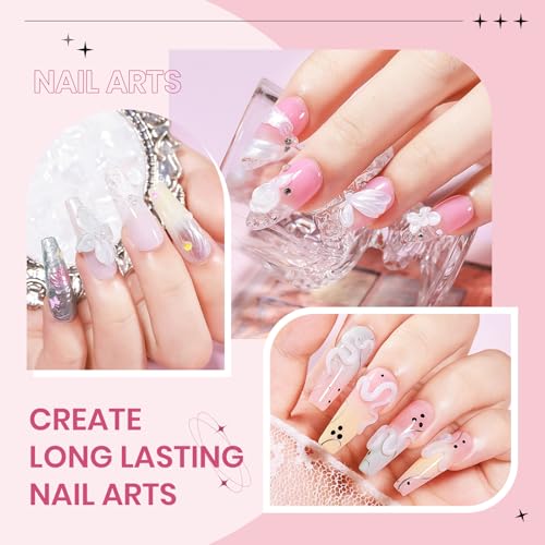 3D Sculpting Gel for Nail Art Pearl White Pink and White Solid Builder Hard Gel for Nail Extend Sculpture Molding Gels Non Stick Hand DIY at Home for Women Girls - color: Pearl White&White&Pink