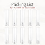 Glass Hurricane Candle Holder: 11.8" Tall Candlestick Holder Bulk with Cylinder Windproof Cover Set of 10 Clear Taper Candle Holders for Wedding Party Birthday Christmas Decor - size: 11.8" H - 10 Pcs
