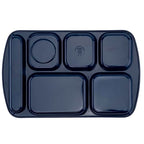 G.E.T. 6 Compartment School Cafeteria Tray, Right Handed, 10" x 15", Navy Blue (4 Pack) - color: Navy Blue, size: 10" x 15", style: 4 Pack Right Handed Trays
