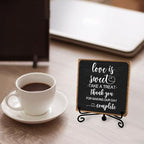 Funny Wedding Decor, Love Is Sweet Enjoy A Treat Sign Plaque, Lovely Gifts for Women Men Wedding Party Table Accessories Decorations, Bridal Shower Dessert Desk Sign - style: Wedding Sign