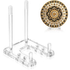 Plate Stands for Display, 1 Pack Clear Acrylic Display Easel with Adjustable Pegs for Decorative Plate, Books, Records, Plaque, Picture Frame, Platter Tabletop Art (1-Pack)