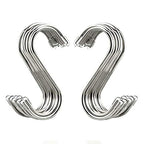 20 Pack 3.4" S Shaped Hooks Stainless Steel Metal Hangers Hanging Hooks for Kitchen, Work Shop, Bathroom, Garden