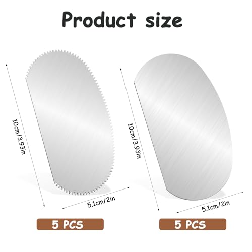 10 Pcs Metal Ribs for Pottery Clay Scraper Stainless Steel Pottery Tools Clay Ribs Serrated Sculpture Cutter Scraper Crafts Tool Ceramics Sculpting Tools Kit for Texturing Modeling Potter Artists