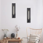 OYEFLY 2 Pcs Candle Sconces,Metal Wall Candle Holders (Black)