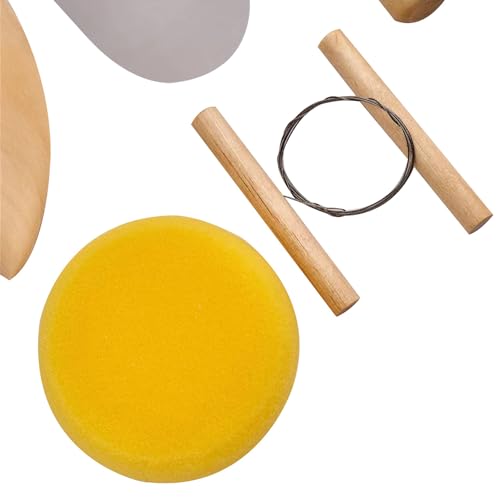 S & E TEACHER'S EDITION 19 Pcs Pottery Tools & Clay Sculpting Tools, Double Sided Ceramic Clay Carving Tool Set for Pottery Modeling Smoothing. - size: 19 PCS