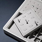 Oirlv Microfiber 9 Slots Jewelry Ring Display Tray Travel-Friendly Modular Jewelry Tray - style: P13505