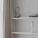Cat Minimalist Art Sculpture, Personalized Metal Abstract Metal Line Crafts Creative Statue for Living Room, Home Office, Desk, Wall Decoration