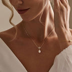 Mothers Day Gifts - 14K Gold Plated Pearl Necklaces for Women Trendy Dainty Necklace Simple Layered Gold Pearl Necklace for Women Mothers Day Wedding Birthday Gifts - color: 5-CZ Pearl necklace