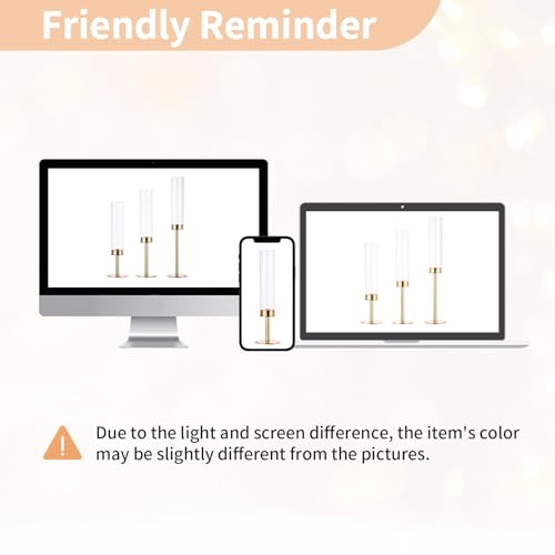 NUPTIO Hurricane Glass Candle Holders: Set of 6 Tall Gold Metal Candlestick Holder with Chimney Tube Brass Tiered Taper Candles Stands for Christmas Holiday Party Decoration 23.6 & 21.7 & 19.7 in - size: 23.6 & 21.7 & 19.7 in