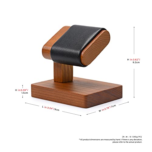 Solid Wood Single Watch Display Stand for Men Jewelry Watch Showcase Stand Display (Black) - color: Black