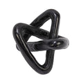 Creative Co-Op Modern Decorative Marble Link Knot, Black - color: Black
