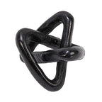 Creative Co-Op Modern Decorative Marble Link Knot, Black - color: Black