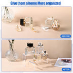 2 Set Large Acrylic Display Risers,8 Pcs Clear Perfume Stand Organizer,Desktop Display Shelves Collect Pop Figures Toys Cupcake Dessert for Decor,Food Display Shelves for Party