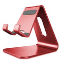 CreaDream Cell Phone Stand, Cradle, Holder,Aluminum Desktop Stand Compatible with Switch, All Smart Phone, iPhone 11 Pro Xs Max Xr X Se 8 7 6 6s Plus SE 5 5s (Red) - color: Red