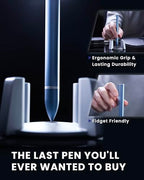 novium Hoverpen - Luxury Pen for Men & Women, Vertically Standing Executive Ballpoint Pen with Top Grade Free-Flowing Ink Refill, Metal Made, Unique Gifts, Luxury Pen for Men, Mens Gifts Ideas - color: Midnight Blue