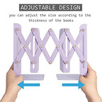 Aobopar Metal Bookends - Heavy Duty Book Holders for Shelves, Office, Home & School Use (Purple) - color: Purple