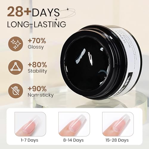2PCS Clear 3D Sculpting Gel Non-Stick Hand Solid Builder 3D Nail Gel Art with Silicone Pen for 3D Modeling Nail Art Home Manicure DIY for Women - color: Clear&Clear