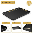 E-far 12.3x9.5x1 Inch Cookie Sheet for Baking, Nonstick Metal Oven Tray Pan for Cookies Jellyroll Cake, Nontoxic Rectangle Carbon Steel Baking Pan for Toaster Oven, Warp Resistant & Easy Clean - size: 12.5x9.5x1 Inches