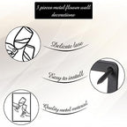 CHENGU 3 Pieces Metal Minimalist Abstract Woman Wall Art Line Drawing Wall Art Decor Single Line Female Home Hanging for Kitchen Bathroom Living Room - style: Novel Style