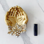 Jewelry Dish, Resin Hand Shaped Ring Holder Jewelry Organizer, Trinket Dish Tray for Christmas Birthday Wedding Gifts - color: Hands