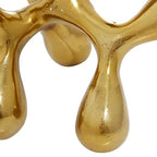 CosmoLiving by Cosmopolitan Aluminum Metal Abstract Decorative Sculpture Home Decor Statue, Accent Figurine 11" x 11" x 12", Gold