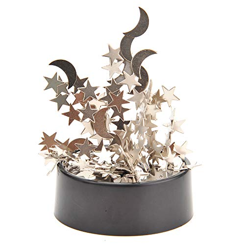 PowerTRC Magnetic Desktop Sculpture (Moons and Stars) | Mini Magnetic Art Decoration for Desktop | Fun Stress Relief Office Gift - style: Minimalist