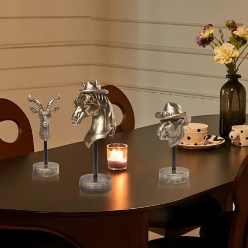 Handcrafted Resin Sculpture -(3 PCS) Modern Home Decor Accent, Trending Living Room & Office Decor, Elegant Tabletop & Shelf Decor for Desk, Bookshelf, Nightstand - Unique Gift Idea - style: 3 PCS