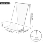 10 Pack 3" x 4" Acrylic Book Stand, Clear Book Display Stand, Easel Transparent Display Stand Holder Tablet Holder for Displaying Pictures, Albums, Books, Music Sheets, Notebooks, Artworks, CDs