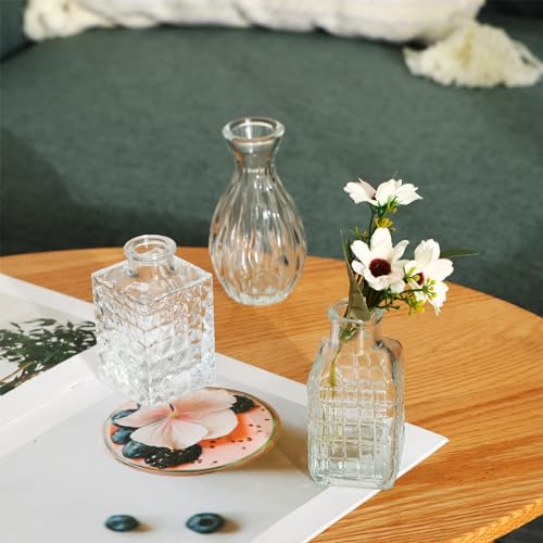 36pcs Glass Bud Vase Bulk Set, Clear Small Glass Vases for Flowers, Vintage Flower Vases in Bulk for Centerpieces, Wedding Decorations,Table Decor - color: Clear, size: 36pcs