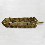 BBH Home's Handmade Gold Novelty Shaped Aluminium Tray 15.78 x 3.74 x 1.18 AMBBVK033AB2020 - color: Gold