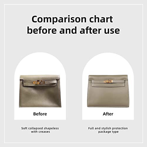 DGAZ Silk Purse Organizer Insert For Hermes Kelly Danse 22 bag，Silky Smooth Bag Organizer，Luxury Handbag & Tote Shaper（Gris tourterelle，22） - color: Gris tourterelle