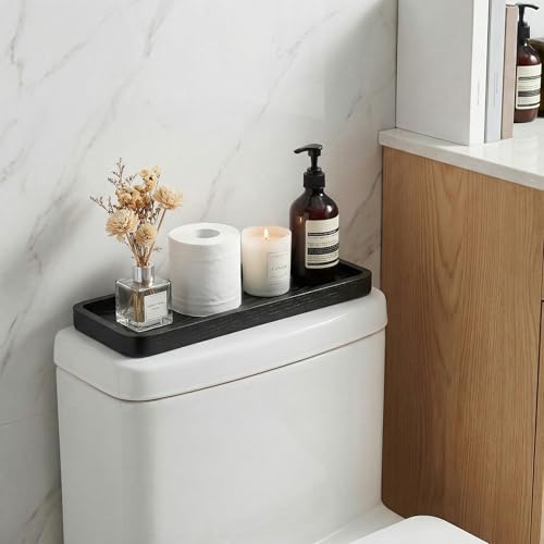 Wooden Bathroom Vanity Tray, 11.8" Bathroom Tray for Home Décor, Countertop Display, Jewelry Organizer, Candle Holder, Wooden Tray for Kitchen Counter，One-piece Red Oak Wood Cutting - size: 11.8" x 5.1" x 0.8"