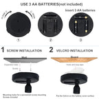 HAMVIDNE LED Spotlights, Battery Powered Picture Lights, Uplighting Indoor, Puck Light with Remote, Plant & Wall Art Display Dartboard Closet Spotlights, Black - color: Black, size: 2 Pack