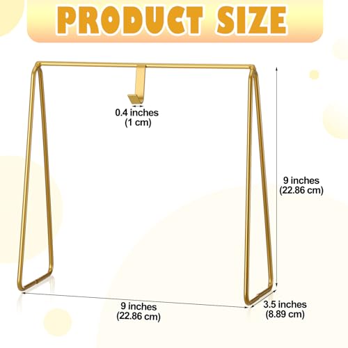 Gallery Art Stand for Round Top Black Metal Display Stand 9 Inch Mini Gallery Art and Charm Decoration for Holiday Party Decor Supply Gift (Gold) - color: Gold