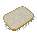 TheDisplayGuys - Aluminum Jewelry Organizer Display Tray - Faux Suede Insert - 76 Ring Holder Slots - Gold/Beige - color: Beige Suede, size: Ring Slots - 76, style: Aluminum - Gold