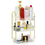 Leoenir 3-Tier Bathroom Organizer Countertop – Makeup, Perfume, and Skincare Storage Tray for Bathroom, Dresser, and Vanity