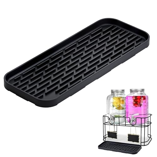Drip Pan Compatible with Drink Dispenser, 1 Pack Silicone Tray Mat for DD&HAPP Glass Drink Dispenser - color: 1 Pack
