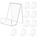 10 Pack 3" x 4" Acrylic Book Stand, Clear Book Display Stand, Easel Transparent Display Stand Holder Tablet Holder for Displaying Pictures, Albums, Books, Music Sheets, Notebooks, Artworks, CDs