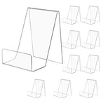 10 Pack 3" x 4" Acrylic Book Stand, Clear Book Display Stand, Easel Transparent Display Stand Holder Tablet Holder for Displaying Pictures, Albums, Books, Music Sheets, Notebooks, Artworks, CDs