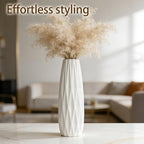 12 Inch White Vase Ceramic Flower Vase, Tall Vases for Pampas Grass, Home Decor, Modern Textured Vases for Living Room Decorations,Table Centerpieces,Shelf,Farmhouse Small Ceramic Vase - style: Shape 6