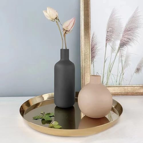 Smiletag Ceramic Modern Farmhouse Vase, Neutral Small for Table, Living Room, Shelf, Bookshelf and Entryway Décor, Set of 3 - color: Multicolor#1