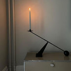 Black Metal Modern Candle Holder Candlestick Holders Decorative Candle Stand, Tapered Candle Holders Home Decoration 19 inch