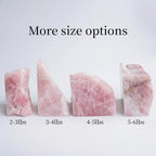 Heavy Duty Rose Quartz Bookends - Decorative Stone Book Ends 5-6 Lbs, for Office Home Decor, Large Book Holder Gift (1 Pair, 4-6.5" Height with Non-Slip Bumpers) - size: 5-6LBS