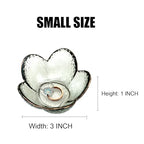 Black Flower Ring Dish Jewelry Tray, Small Glass Trinket Tray for Rings Earrings, Present for Wife Mom Daughter Women - color: Black