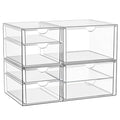 YFXCVSL Clear Stackable Storage Drawers, Acrylic Makeup Organizer with 7 Drawers, Bathroom Organizers and Storage, Plastic Bins for For Vanity, Undersink, Kitchen Cabinets, Pantry - size: 7 Drawers