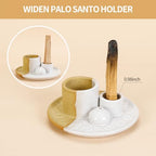 Palo Santo Sticks Holder, Multi-Purpose Handmade Ceramic Incense Burner for Palo Santo Incense Sticks, Sage Holder for Burning, Ash Catcher Tray for Meditation Yoga Room (Terracotta) - color: Terracotta