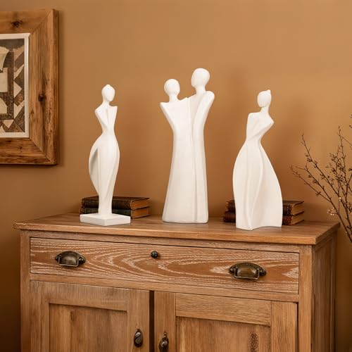 Abstract Woman Statue, White Female Figurine, Modern Resin Sculpture for Home Décor, Bookshelf & Office Desk Decor, Unique Gift for Women, Birthday, Anniversary - size: Lady-A