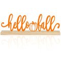 COCHIE Metal Hello Fall Sign, Orange Fall Decorations for Home, Office, Shelf, Mantel, Indoor, Autumn Decoration, Pumpkin Decor (Autumn B) - style: Autumn B